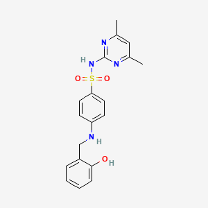 molecular formula C19H20N4O3S B4944836 N-(4,6-DIMETHYLPYRIMIDIN-2-YL)-4-{[(2-HYDROXYPHENYL)METHYL]AMINO}BENZENE-1-SULFONAMIDE 