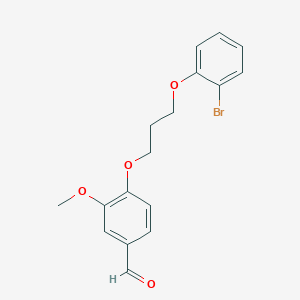 molecular formula C17H17BrO4 B4944841 4-[3-(2-bromophenoxy)propoxy]-3-methoxybenzaldehyde 