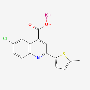 molecular formula C15H9ClKNO2S B4944870 Potassium;6-chloro-2-(5-methylthiophen-2-yl)quinoline-4-carboxylate 