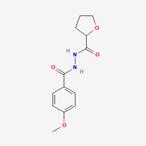 molecular formula C13H16N2O4 B4944879 N'-(4-methoxybenzoyl)oxolane-2-carbohydrazide 