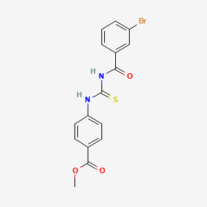 molecular formula C16H13BrN2O3S B4944987 Methyl 4-({[(3-bromophenyl)carbonyl]carbamothioyl}amino)benzoate 