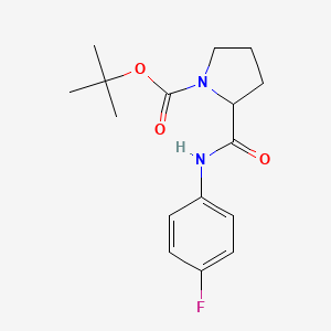 molecular formula C16H21FN2O3 B4945048 Tert-butyl 2-[(4-fluorophenyl)carbamoyl]pyrrolidine-1-carboxylate 