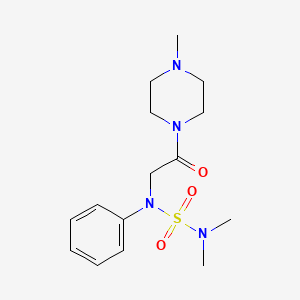 molecular formula C15H24N4O3S B4945059 DIMETHYL({[2-(4-METHYLPIPERAZIN-1-YL)-2-OXOETHYL](PHENYL)SULFAMOYL})AMINE 