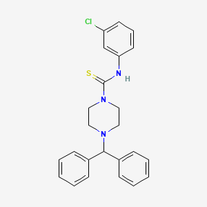 molecular formula C24H24ClN3S B4945076 N-(3-chlorophenyl)-4-(diphenylmethyl)piperazine-1-carbothioamide 