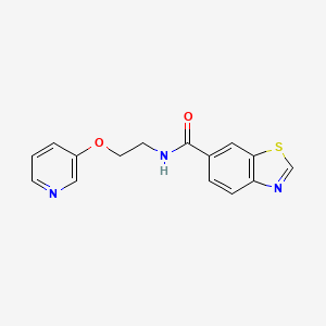 molecular formula C15H13N3O2S B4945092 N-[2-(3-pyridinyloxy)ethyl]-1,3-benzothiazole-6-carboxamide trifluoroacetate 