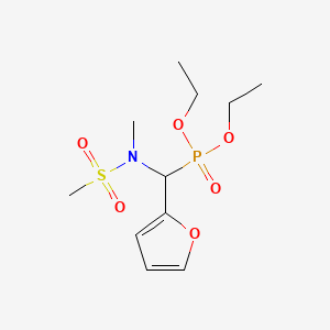 molecular formula C11H20NO6PS B4945095 N-[diethoxyphosphoryl(furan-2-yl)methyl]-N-methylmethanesulfonamide 