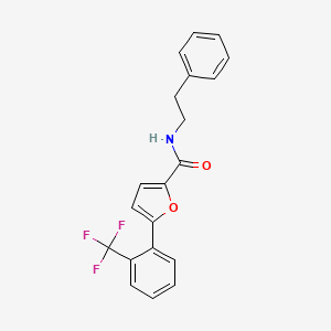 molecular formula C20H16F3NO2 B4945098 N-(2-phenylethyl)-5-[2-(trifluoromethyl)phenyl]-2-furamide 