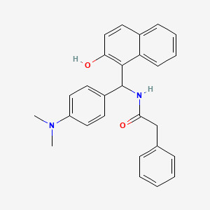molecular formula C27H26N2O2 B4945115 N-[[4-(dimethylamino)phenyl]-(2-hydroxynaphthalen-1-yl)methyl]-2-phenylacetamide 