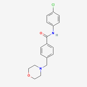 molecular formula C18H19ClN2O2 B4945133 N-(4-chlorophenyl)-4-(morpholin-4-ylmethyl)benzamide 