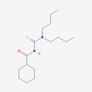 molecular formula C16H30N2OS B4945134 N-(dibutylcarbamothioyl)cyclohexanecarboxamide 