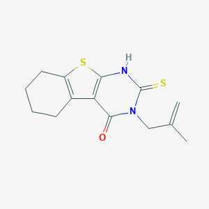 molecular formula C14H16N2OS2 B494515 3-(2-methyl-2-propenyl)-2-sulfanyl-5,6,7,8-tetrahydro[1]benzothieno[2,3-d]pyrimidin-4(3H)-one CAS No. 314041-96-8