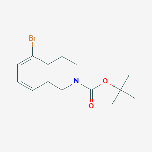 molecular formula C14H18BrNO2 B049452 叔丁基 5-溴-3,4-二氢异喹啉-2(1H)-羧酸酯 CAS No. 215184-78-4