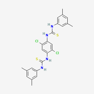 molecular formula C24H24Cl2N4S2 B4945282 N-(2,5-DICHLORO-4-{[(3,5-DIMETHYLANILINO)CARBOTHIOYL]AMINO}PHENYL)-N'-(3,5-DIMETHYLPHENYL)THIOUREA 