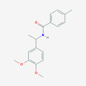 molecular formula C18H21NO3 B4945286 N-[1-(3,4-dimethoxyphenyl)ethyl]-4-methylbenzamide 