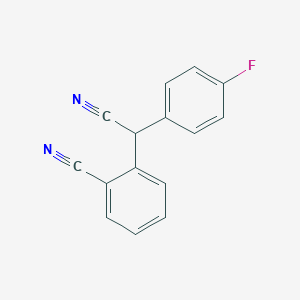 molecular formula C15H9FN2 B049454 2-(Cyano(4-fluorophenyl)methyl)benzonitrile CAS No. 116617-31-3