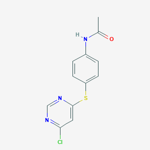 N-[4-(6-chloropyrimidin-4-yl)sulfanylphenyl]acetamide
