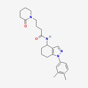 molecular formula C24H32N4O2 B4945426 N-[1-(3,4-dimethylphenyl)-4,5,6,7-tetrahydro-1H-indazol-4-yl]-4-(2-oxo-1-piperidinyl)butanamide 