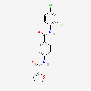molecular formula C18H12Cl2N2O3 B4945430 N-[4-[(2,4-dichlorophenyl)carbamoyl]phenyl]furan-2-carboxamide 
