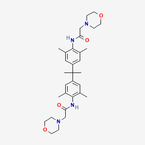 molecular formula C31H44N4O4 B4945532 N-[4-[2-[3,5-dimethyl-4-[(2-morpholin-4-ylacetyl)amino]phenyl]propan-2-yl]-2,6-dimethylphenyl]-2-morpholin-4-ylacetamide 