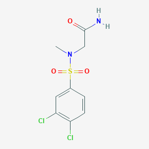 molecular formula C9H10Cl2N2O3S B4945544 2-[(3,4-Dichlorophenyl)sulfonyl-methylamino]acetamide 