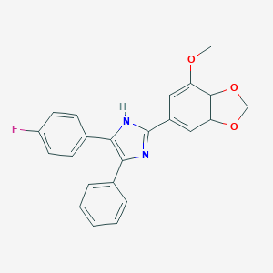 molecular formula C23H17FN2O3 B494558 5-(4-fluorophenyl)-2-(7-methoxy-1,3-benzodioxol-5-yl)-4-phenyl-1H-imidazole CAS No. 354788-22-0