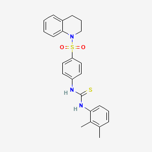 molecular formula C24H25N3O2S2 B4945617 N-[4-(3,4-dihydro-1(2H)-quinolinylsulfonyl)phenyl]-N'-(2,3-dimethylphenyl)thiourea 