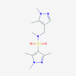 molecular formula C13H21N5O2S B4945924 N~4~-[(1,5-DIMETHYL-1H-PYRAZOL-4-YL)METHYL]-N~4~,1,3,5-TETRAMETHYL-1H-PYRAZOLE-4-SULFONAMIDE 