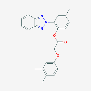 molecular formula C23H21N3O3 B494595 2-(2H-1,2,3-BENZOTRIAZOL-2-YL)-4-METHYLPHENYL 2-(3,4-DIMETHYLPHENOXY)ACETATE 