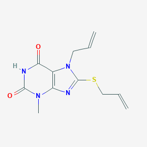 B494606 7-allyl-8-(allylsulfanyl)-3-methyl-3,7-dihydro-1H-purine-2,6-dione CAS No. 330990-66-4