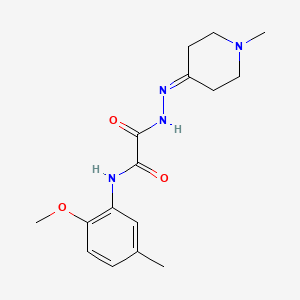 molecular formula C16H22N4O3 B4946065 N-(2-Methoxy-5-methylphenyl)-1-[N'-(1-methylpiperidin-4-ylidene)hydrazinecarbonyl]formamide 