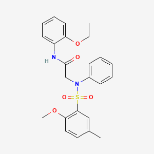 molecular formula C24H26N2O5S B4946196 N-(2-ETHOXYPHENYL)-2-(N-PHENYL2-METHOXY-5-METHYLBENZENESULFONAMIDO)ACETAMIDE 