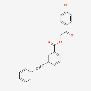 molecular formula C23H15BrO3 B4946201 [2-(4-Bromophenyl)-2-oxoethyl] 3-(2-phenylethynyl)benzoate 