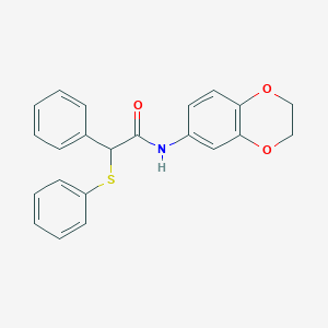 molecular formula C22H19NO3S B4946221 N~1~-(2,3-DIHYDRO-1,4-BENZODIOXIN-6-YL)-2-PHENYL-2-(PHENYLSULFANYL)ACETAMIDE 