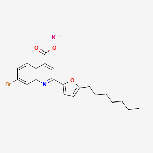 molecular formula C21H21BrKNO3 B4946252 Potassium;7-bromo-2-(5-heptylfuran-2-yl)quinoline-4-carboxylate 