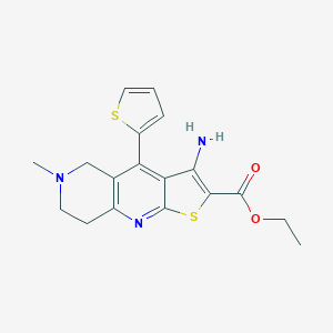 Ethyl 3-amino-6-methyl-4-(2-thienyl)-5,6,7,8-tetrahydrothieno[2,3-b][1,6]naphthyridine-2-carboxylate