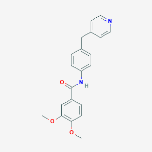 3,4-dimethoxy-N-[4-(4-pyridinylmethyl)phenyl]benzamide