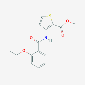 molecular formula C15H15NO4S B494639 Methyl 3-[(2-ethoxybenzoyl)amino]-2-thiophenecarboxylate 
