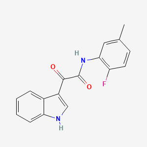 molecular formula C17H13FN2O2 B4946433 N-(2-fluoro-5-methylphenyl)-2-(1H-indol-3-yl)-2-oxoacetamide 