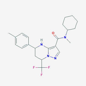 N-cyclohexyl-N-methyl-5-(4-methylphenyl)-7-(trifluoromethyl)-4,5,6,7-tetrahydropyrazolo[1,5-a]pyrimidine-3-carboxamide