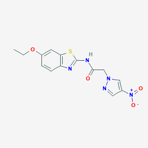 N-(6-ethoxy-1,3-benzothiazol-2-yl)-2-{4-nitro-1H-pyrazol-1-yl}acetamide
