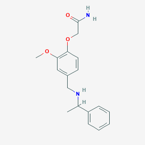 2-(2-Methoxy-4-{[(1-phenylethyl)amino]methyl}phenoxy)acetamide