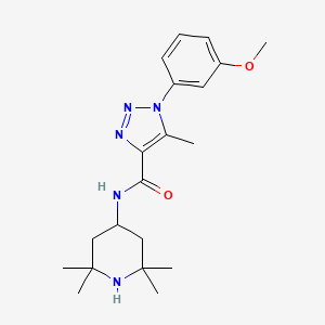 molecular formula C20H29N5O2 B4946607 1-(3-methoxyphenyl)-5-methyl-N-(2,2,6,6-tetramethyl-4-piperidinyl)-1H-1,2,3-triazole-4-carboxamide 