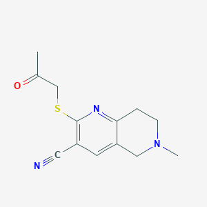 6-Methyl-2-[(2-oxopropyl)sulfanyl]-5,6,7,8-tetrahydro[1,6]naphthyridine-3-carbonitrile