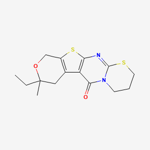 molecular formula C15H18N2O2S2 B4946631 13-ethyl-13-methyl-14-oxa-4,17-dithia-2,8-diazatetracyclo[8.7.0.03,8.011,16]heptadeca-1(10),2,11(16)-trien-9-one 