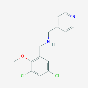 N-(3,5-dichloro-2-methoxybenzyl)-N-(4-pyridinylmethyl)amine