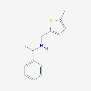 molecular formula C14H17NS B494674 N-((5-methylthiophen-2-yl)methyl)-1-phenylethan-1-amine 
