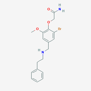 2-(2-Bromo-6-methoxy-4-{[(2-phenylethyl)amino]methyl}phenoxy)acetamide