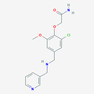 2-(2-Chloro-6-methoxy-4-{[(3-pyridinylmethyl)amino]methyl}phenoxy)acetamide