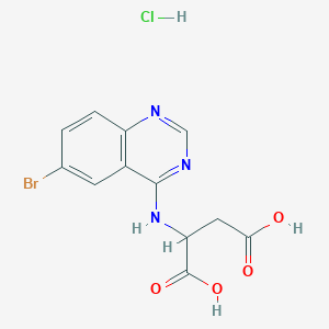molecular formula C12H11BrClN3O4 B4946917 2-[(6-Bromoquinazolin-4-yl)amino]butanedioic acid;hydrochloride CAS No. 1396964-03-6
