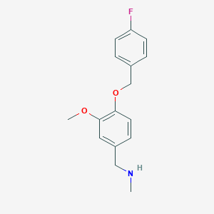 ({4-[(4-Fluorophenyl)methoxy]-3-methoxyphenyl}methyl)methylamine